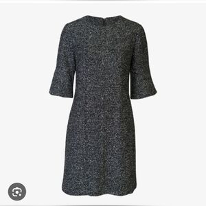 Cue Charcoal Black Tweed Shift Dress - Size US10